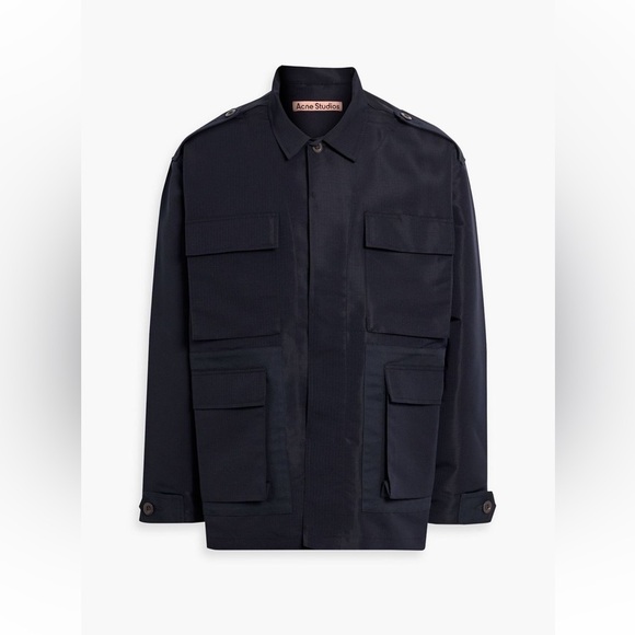 NWT Men's Casual Ribstop Jacket in Dark Blue - Picture 3 of 10